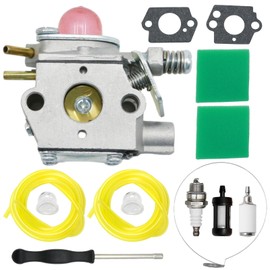 laffoonparts 530071635 Carburetor Carb Kit with Air Filter Oil Filter, Replacement for Craftsman 530069990 530069754, Replacement for Poulan Pro Weed Eater FL21 FL25 FL25 FX25 PL200 PL25