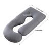 SHANNA Pregnancy Pillow Case J Shape Machine Washable Replacement Cover