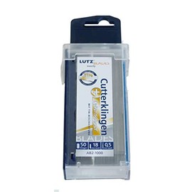 Lutz Cutter Blades, Snap-Off Blades 18 mm Titanium Ages 2 – Pack of 50