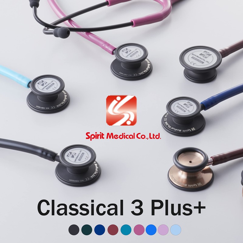 Spiritmedical Stethoscope Classical 3+ Black CK-SS601PF Pediatric Adult 2-Way Hospital