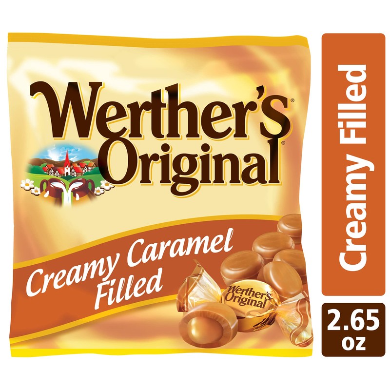 Werther's Original Creamy Caramel Filled Candy, 2.65 Oz Bags (Pack