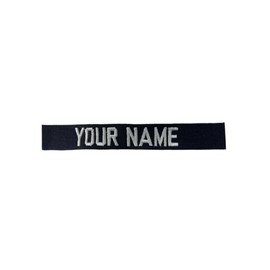 Custom Uniform Embroidered Military Name Tape, Army Airforce Police, Sew-on or with Fastener (Air Patrol Navy Blue, Without Fastener)
