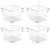 Amtido Drawer Organiser Tray Set - Clear Plastic Containers for