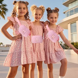 Belt Crossbody Bag for Girls Women - girls fanny pack ages 8-12 Teen Birthday Gifts Small Waist Packs Trendy Kids Fanny Pack, Pink, M