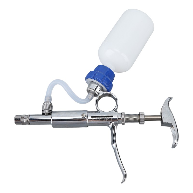 Adjustable Continuous Injection Syringe Stainless Steel Plastic Animal Syringe 5ml