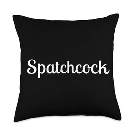 Spatchcock Chicken Minimalist Grill Father's Day Turkey Throw Pillow