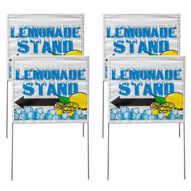Sunburst Systems 3164 Lemonade Stand Signs, Blue, Yellow, White