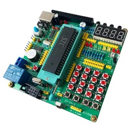 HUAGZIMO Basic Starter Kit 51/52 MCU Demo Board Development Board Soldering Practice Kit Learning Board Experimental Board Diy Soldering Practice Kit