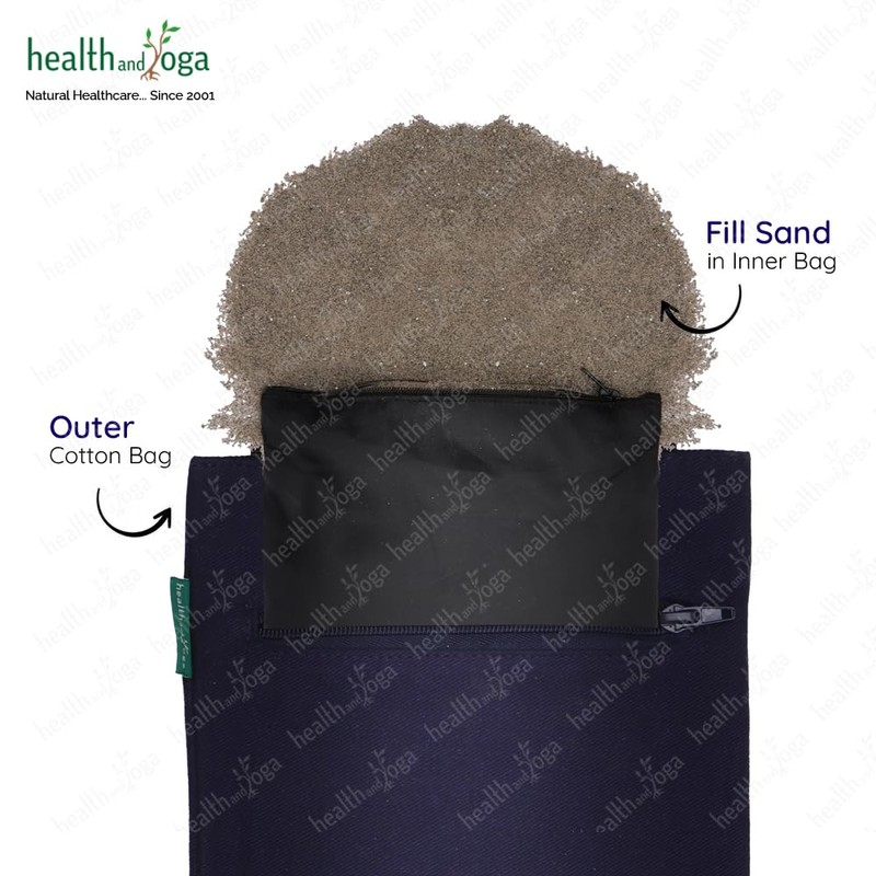 HEALTHANDYOGA(TM Yoga Sand Bags - Double Bag with Inner Waterproof
