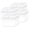 20 Pcs Clear Plastic Waterproof ID Badge Holder Badge Holder