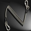 Strong Spiral Cord, Long Screw Carabiner, Maximum Extension of 6.6
