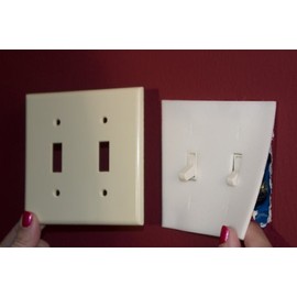 Stick 'N' Seal Adhesive Backed Double Switch Draft Sealers. Save Energy and Money. Pack of 4