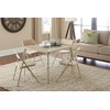 COSCO 5 Piece, Tan Folding Table and Chair Set.