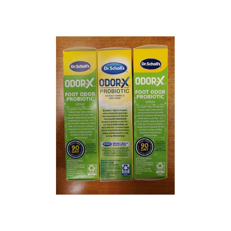 3 Pack: Dr. Scholl's Probiotic Foot Spray 4oz Odor Control