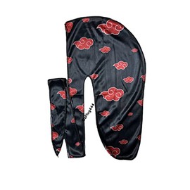 Silky Durag 360 Waves - [ Mutiple Designs ] Multicolor 360 waver Du Rag with long tails and quadruple stitching - Smooth Silk Fabric for Comfort and Compression (freedom)