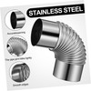 TEHAUX Stainless Steel Elbow Chimney Exhaust Flue Durable Rustproof Vent