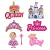7-Pack Crown Princess Castle Girl Pink Embroidered Iron On Patch