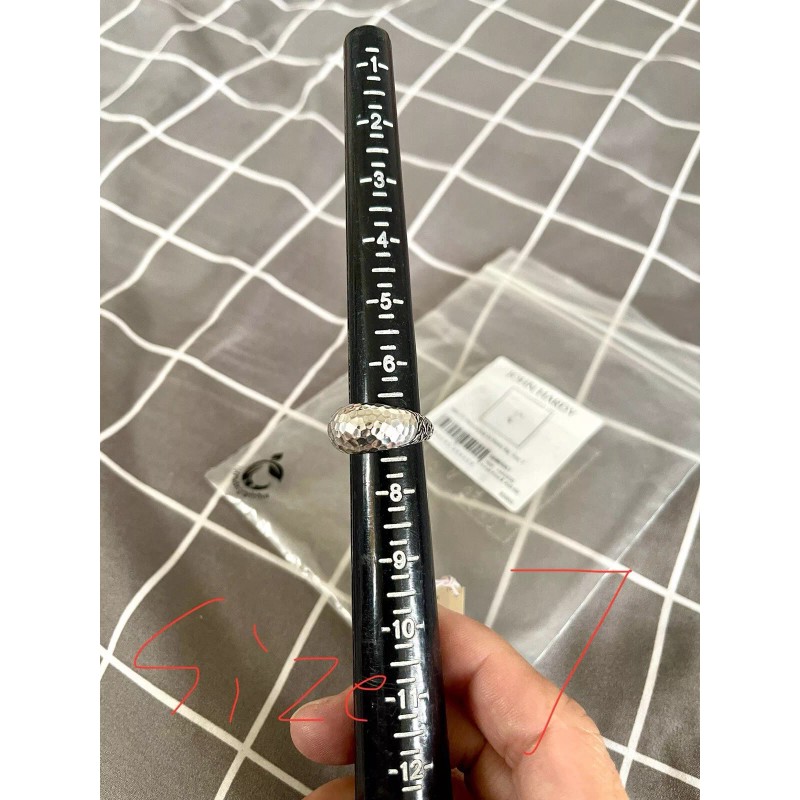 John Hardy Women’s Sterling Silver Classic Chain Hammered Dome Ring