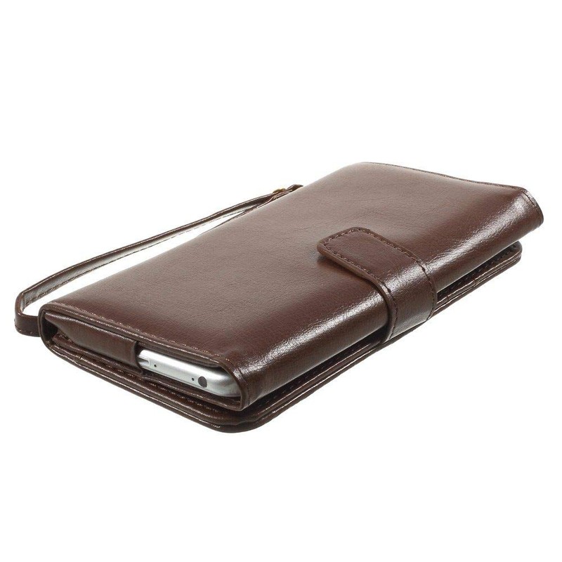 DFV mobile - Crazy Horse Synthetic Leather Wallet Case with