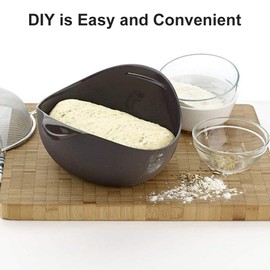 Restynic Silicone Bread Loaf Pan, Semi-Enclosed Steam Circulating Design, Non-Stick Baking Bowl Mold for Homemade Bread, Baguettes, and More