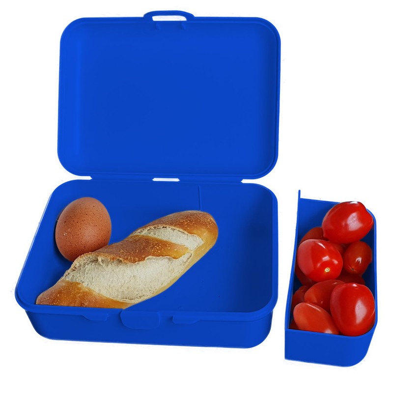 CreaDesign, Children's Lunch Box, Lunch Box, Blue with Compartments, Ideal