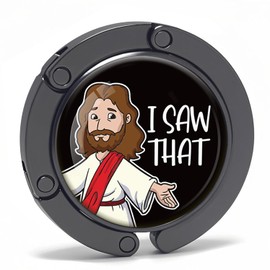 zcyhtqp,I Saw That, Funny Foldable Purse Hook for Table, Portable Bag Holder for Womens, Gift for Christian Women Friend, Mother, Wife, Christians, Pastor