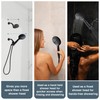 BRIGHT SHOWERS 9 Spray Settings Shower Head with Handheld High