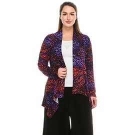 Jostar Women's Print Jacket Cardigan - Long Sleeve Printed Mid Cut Printed Sweater