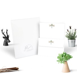 Me Loovely Dragonfly Letter Writing Papers with Envelopes A5 Size Stationery Paper Writing Supplies for School Home & Office | Christmas Gifts (10 Letters and 10 Envelopes with Gift Envelope)