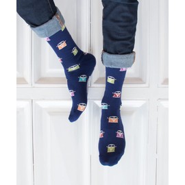 Roits Vans Blue Socks Men Women Funny Colourful Funny Socks Odd Fun Socks Gifts Accessories, blue