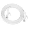 Cable Ethernet Plano Blanco CAT6 Gigabit 8 Núcleos Par Trenzado