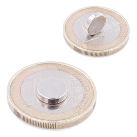 Brudazon 100 Mini Disc Magnets 8 x 2 mm N52 Strongest Level Neodymium Magnets Ultra Strong Power Magnet for Model Making, Photo, Whiteboard, Notice Board, Fridge, Crafts, Magnetic Disc Extra Strong