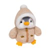 Zonoori 25 cm Penguin Cuddly Toy, Brown Penguin Stuffed Toy