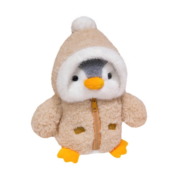 Zonoori 25 cm Penguin Cuddly Toy, Brown Penguin Stuffed Toy