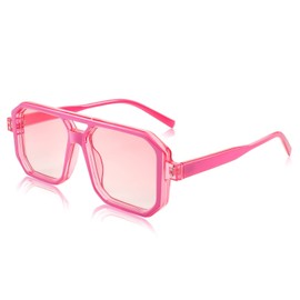 FEISEDY Retro Sunglasses for Women Men Trendy Aviator Sunglasses Classic Square Frame Shades B2939