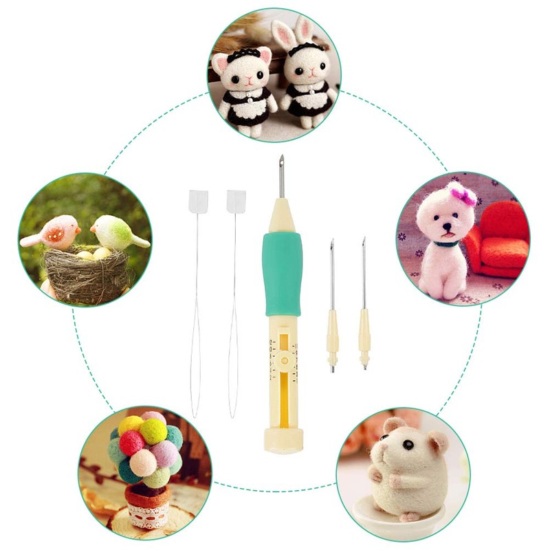 Embroidery Needles Stitching Punch Pen Set, Embroidery Pen Punch Needle