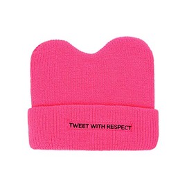 D&Y Women's March Top Cat Ears Beanie Pussycat Hat, Tweet with Respect