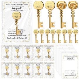 Solsew Appreciation Gifts Bulk Key Shape Lapel Pins, 60 Sets, May You