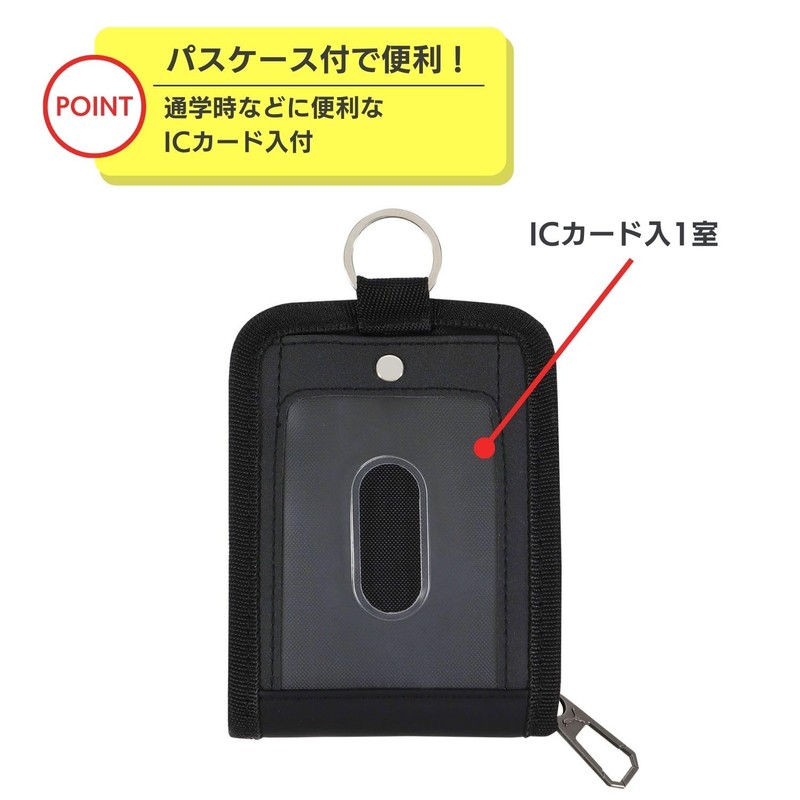 Kutsuwa PM512 Kids' Wallet, Black, Free