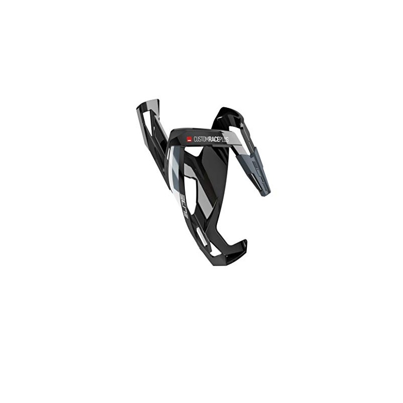 ELITE Custom Race PLUS Bottle Cage (2020) Black Glossy/White 0140643