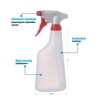 Consolidated Plastics Leakproof Spray Bottle with Red Sprayer, HDPE, Natural,