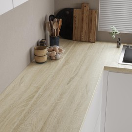 VaryPaper Beige Oak Wood Contact Paper Peel and Stick Wood Wallpaper for Walls Removable Self Adhesive Wood Laminate Sheets Waterproof Wood Grain Vinyl Wrap for Countertops Cabinets Desk 15.7" x 78.7"