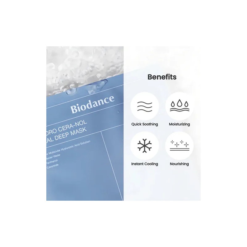 Biodance Hydro Cera-nol Real Deep Mask 4 Piezas Tipo De