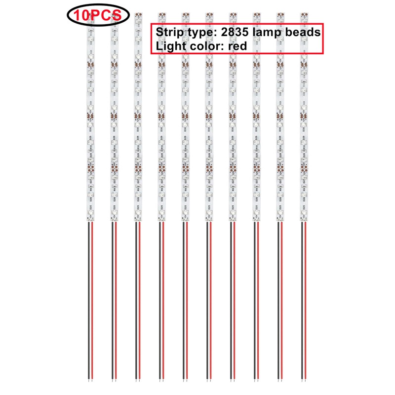 HUAZIZ 10 x 200 mm pre-wired LED strips, 2835 SMD