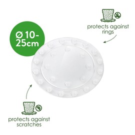 elho Floorprotector Round 18 - Accessories for Indoor Use - Diameter 18.0 x H 1.5 cm - Transparent/Transparent