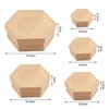 WANDIC Paper Mache Box, Set Of 5 Hexagonal Mini Kraft