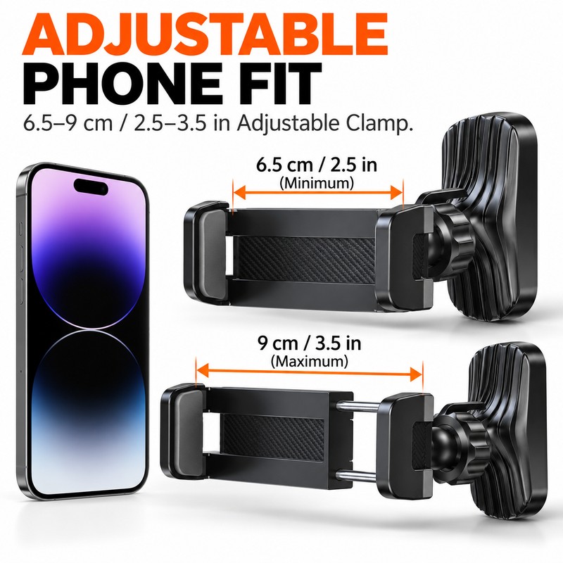 Magnetic Phone Holder for Gym Equipment – 360° Adjustable Retractable