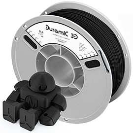 DURAMIC 3D Matte PLA Filament 1.75mm, Black PLA Filament 1kg, Dimensional Accuracy +/- 0.05 mm, Fit FDM 3D Printer, Matte PLA Black