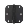 Everbilt 3-1/2 in. x 5/8 in. Radius Matte Black Door