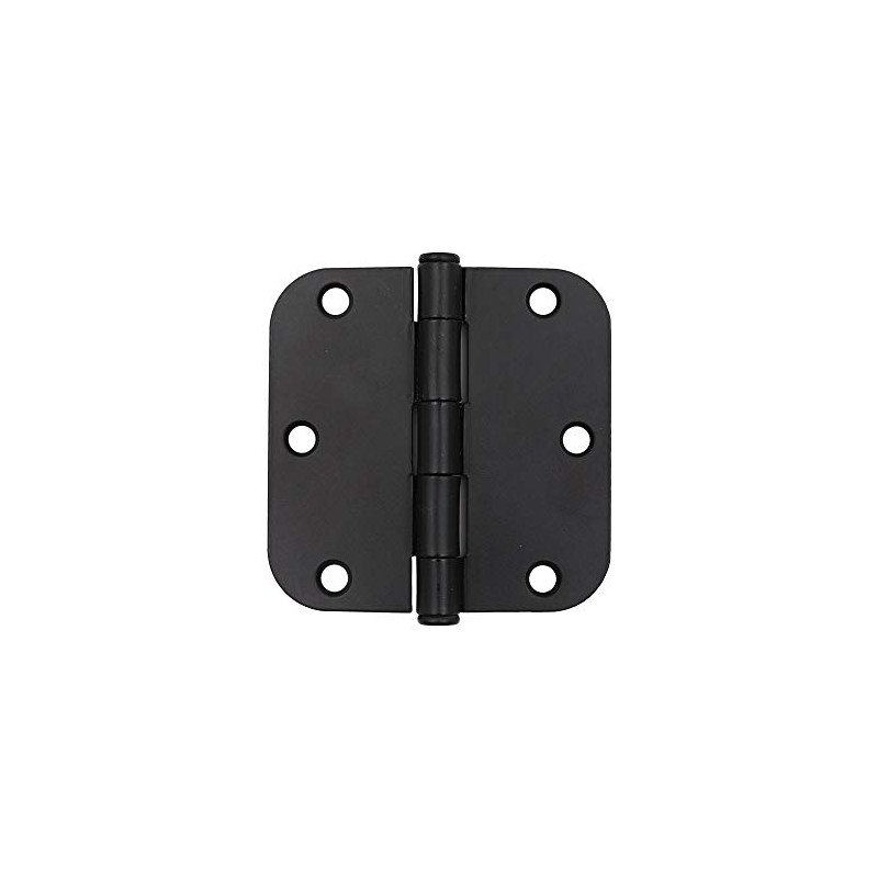 Everbilt 3-1/2 in. x 5/8 in. Radius Matte Black Door